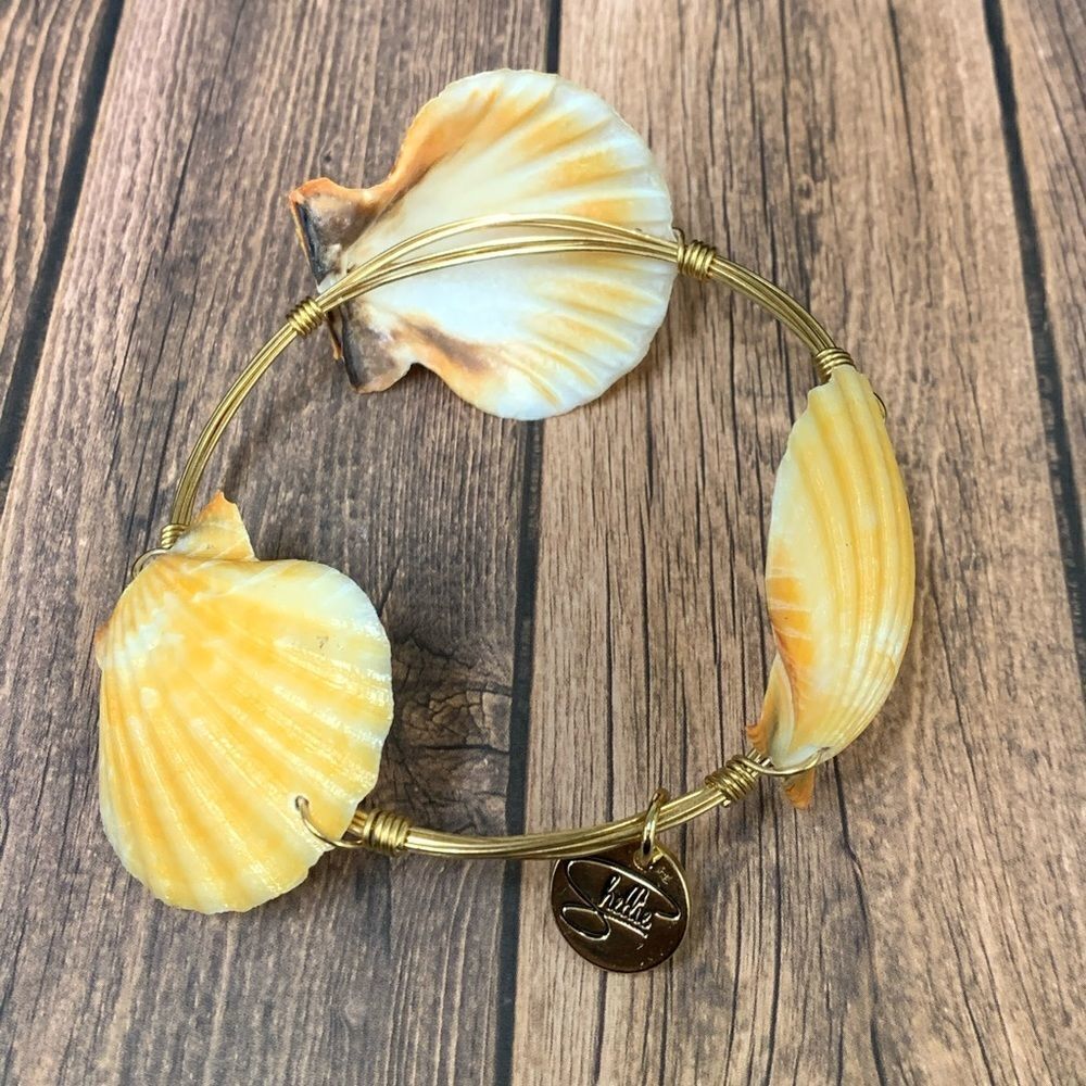 ‎Shellie Seashell Wire Wrap Bracelet